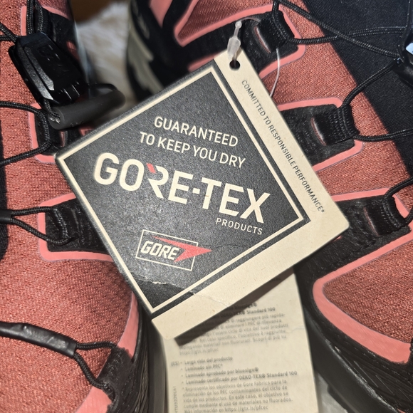 Salomon Women's Coral Pink and Black Trail Shoes - Picture 9 of 10